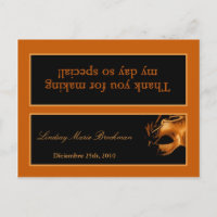 Goody Bag Topper Mis XV Orange Black Party
