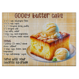 Gooey Butter Cake Recipe Cutting Board