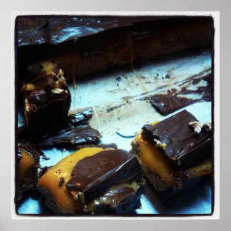 Gooey Caramel, Marshmallow and Chocolate Candy Poster