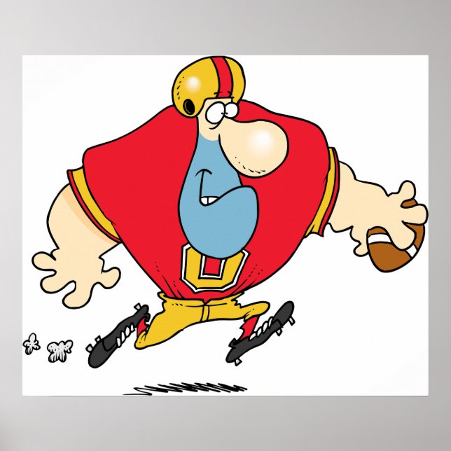 Goofy American Footballer Sports Poster (Front)