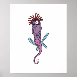 goofy cartoon dragonfly poster