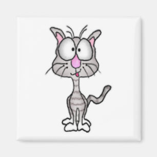 Goofy Cat Magnet