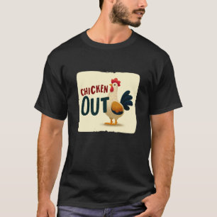 Goofy Chicken Out Emblem for Adults and Kids T-Shirt