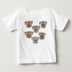 Goofy Chocolate Labrador Retriever Dog Baby T-Shirt