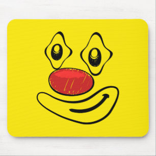 Goofy Clown Yellow Face Mouse Mat