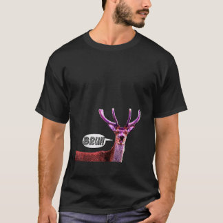 Goofy deer antler funny hunting meme bruh T Shirt