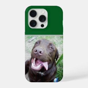 Goofy Delights: Chocolate Brown Labrador Puppy, iPhone 15 Pro Case