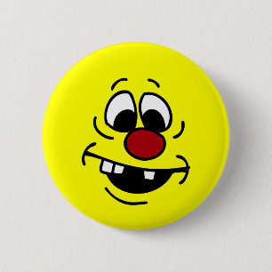 Goofy Face Grumpey 6 Cm Round Badge