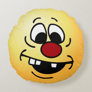 Goofy Face: This is the jerk I punched in the face Round Cushion