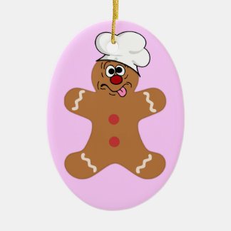 Goofy Gingerbread Men the Best Christmas Guests Ceramic Tree Decoration