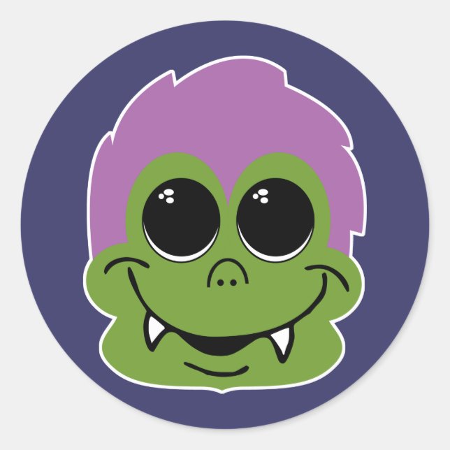 Goofy Goblin Classic Round Sticker (Front)