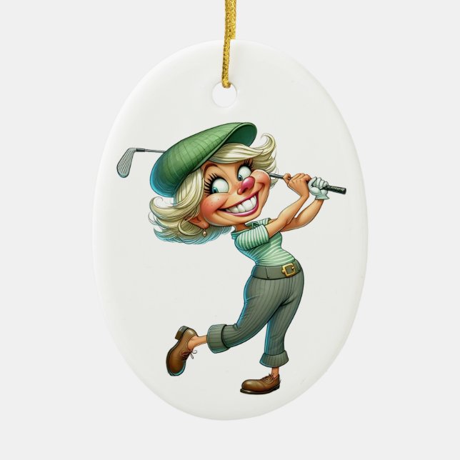 Goofy Golf Ceramic Tree Decoration (Front)