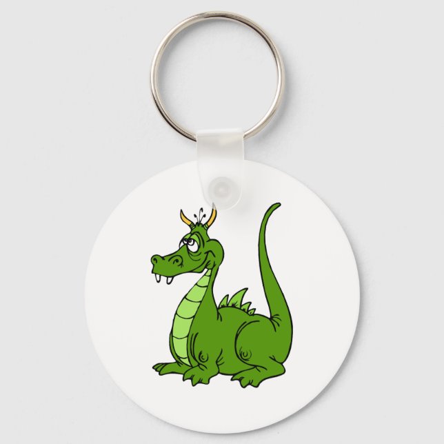 Goofy Green Dragon Key Ring (Front)