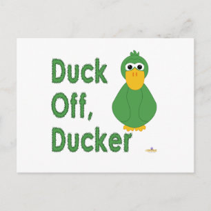 Goofy Green Duck Duck Off, Ducker Postcard