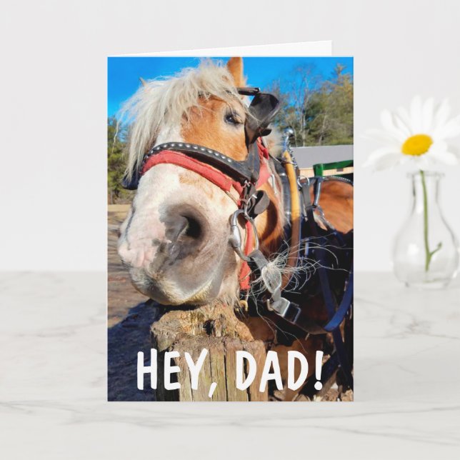 Goofy Horse Funny Father's Day Card (Small Plant)