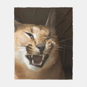 Goofy Lynx Fleece Blanket