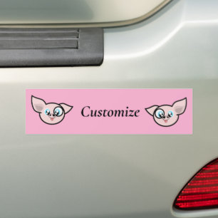 Goofy Pig Smiling Thunder_Cove Bumper Sticker