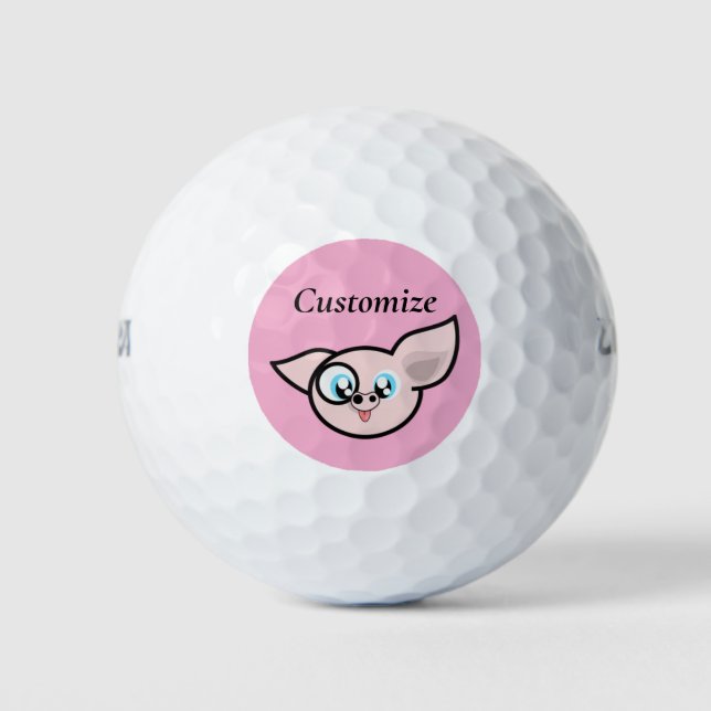 Goofy Pig Smiling Thunder_Cove Golf Balls (Front)