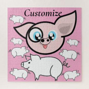 Goofy Pig Smiling Thunder_Cove Jigsaw Puzzle