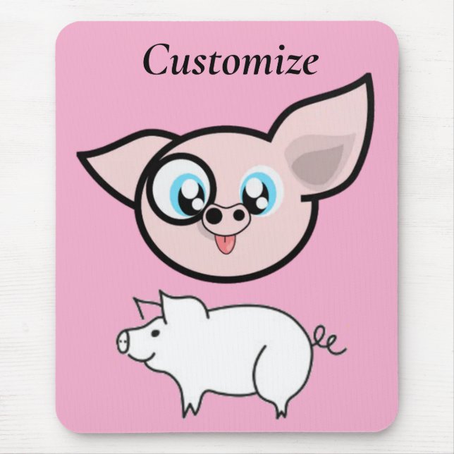 Goofy Pig Smiling Thunder_Cove Mouse Mat (Front)