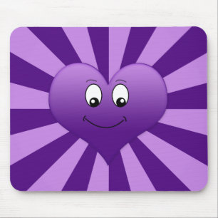 Goofy Purple Heart Mousepad