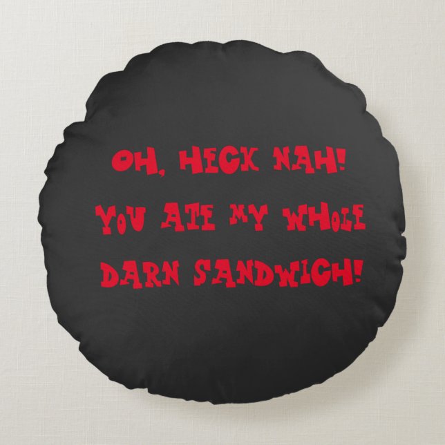Goofy sandwich  round cushion (Front)