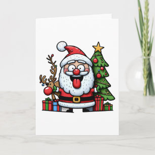 Goofy Santa Card