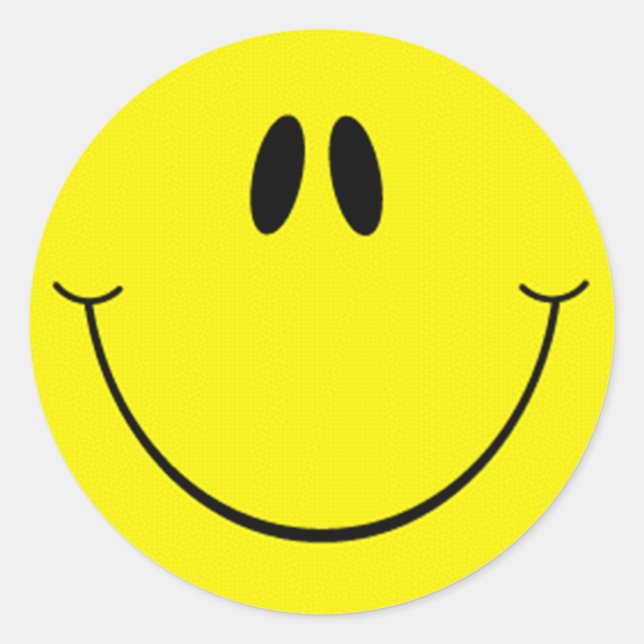 Goofy Smile Face Classic Round Sticker (Front)