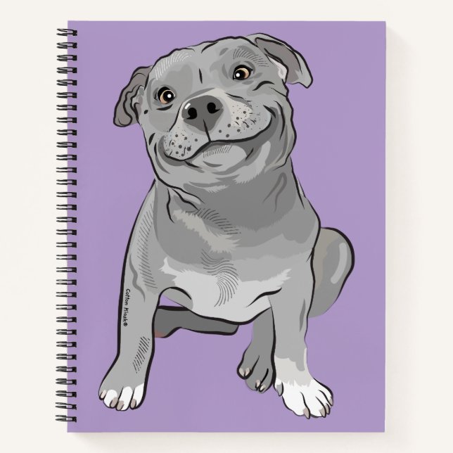 Goofy Staffy Deluxe Notepad - customizable Notebook (Front)