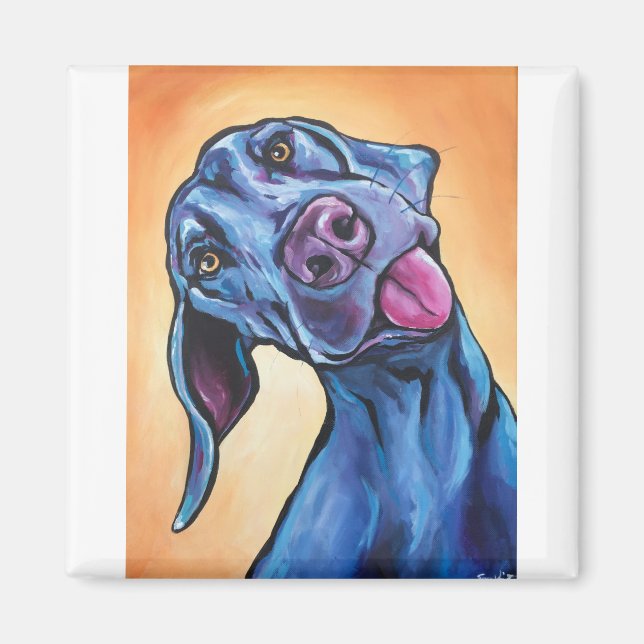 Goofy Weimaraner Magnet (Front)