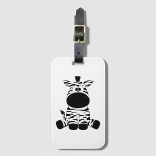 Goofy Zebra Luggage Tag
