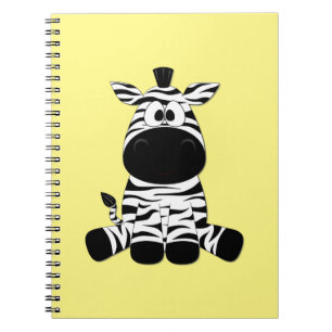 Goofy Zebra Yellow Notebook