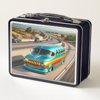Googie Van Metal Lunch Box