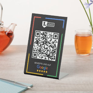 Google Bewertungs mit QR code Pedestal Sign
