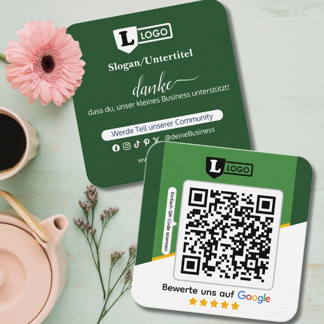 Google Bewertungskarte mit QR code Business Card  (Google Bewertungskarte)