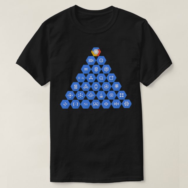 Google Cloud Platform Elements Pyramid T-Shirt (Design Front)