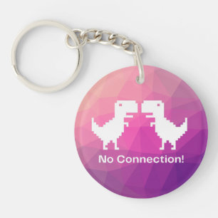 Google dinosaur shirt "no connection" key ring