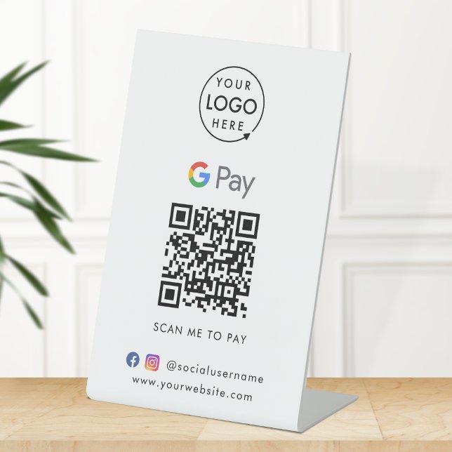 Google Pay QR Code | Contactless Payment Business Pedestal Sign (Creator Uploaded)