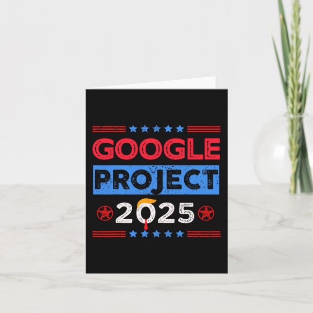 Google Project 2025 Retro For Trump Fan  Card (Front)
