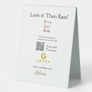 Google rate us review order purchase business QR