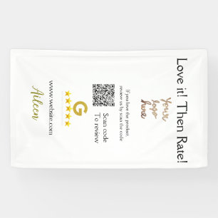 Google rate us review order purchase business QR Banner