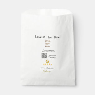 Google rate us review order purchase business QR Favour Bags