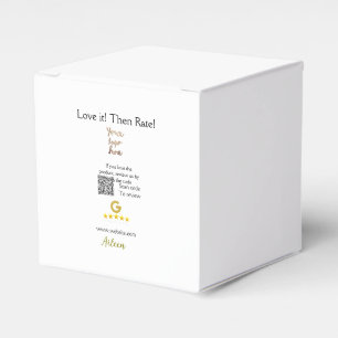 Google rate us review order purchase business QR Favour Box
