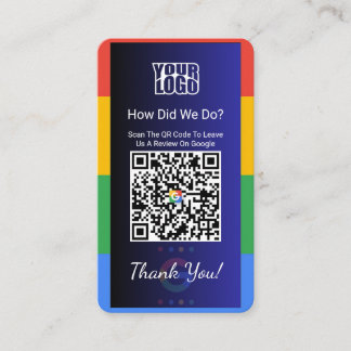 Google Review Business Card With Facebook Link