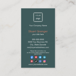 Google Review - Business Card with Social Media