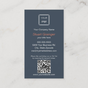Google Review - Business Card with Tik Tok QR Link