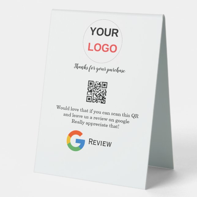 Google review business logo Scan QR review (Front)