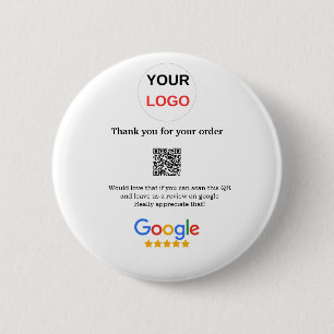 Google review business logo Scan QR review 6 Cm Round Badge