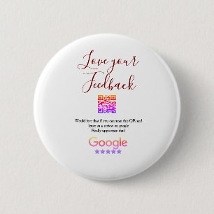 Google review business logo Scan QR review 6 Cm Round Badge