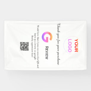 Google review business logo Scan QR review Banner